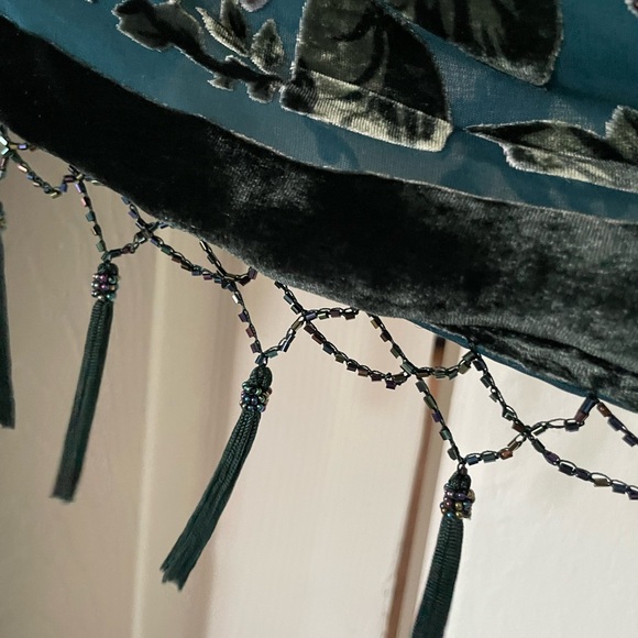 Velvet Hand Beaded Shawl - Picture 3 of 8